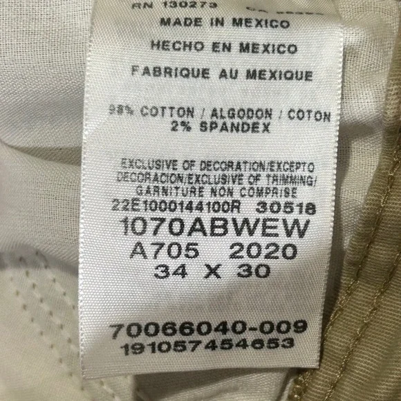 Wrangler Mens Relaxed Fit Cargo Pants Khaki Tan 34x30 - Picture 7 of 8